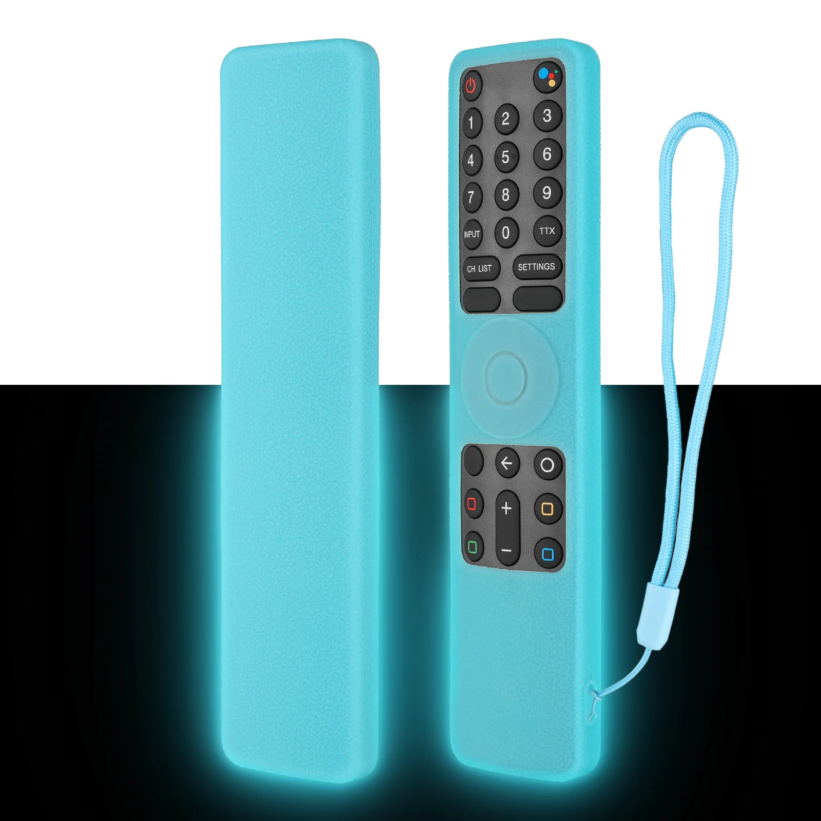 Silicone Remote Control Case Compatible With XMRM-010 TV Remote Shockproof Protective Shell Cover With a Lanyard