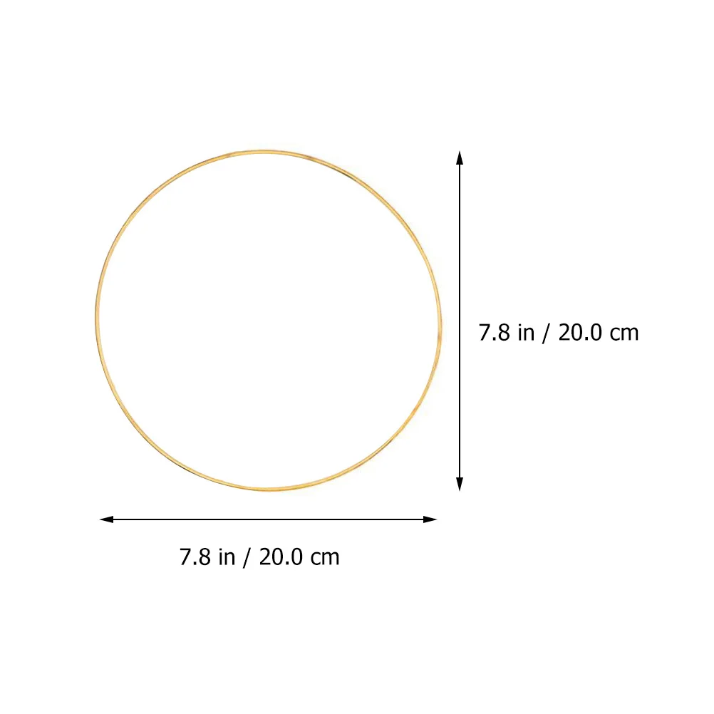 10/15/20/30cm Metal Ring Dreamcatcher Hoop Rings DIY Circles Round Wooden Wind Chimes For Outside DIY Handmade
