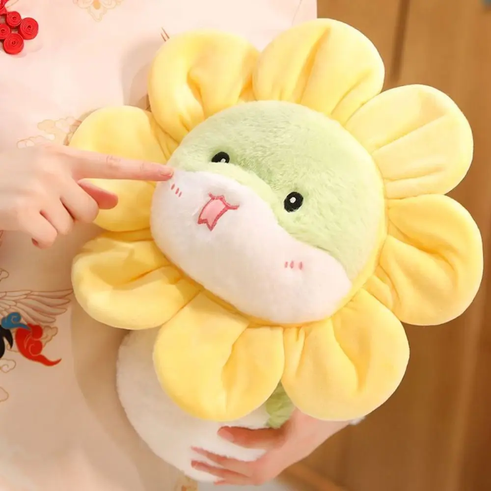 Good Wishes 24CM Snake Stuffed Flower Cartoon Snake Blessing Fluffy Snake New Year Mascot New Year's Gift