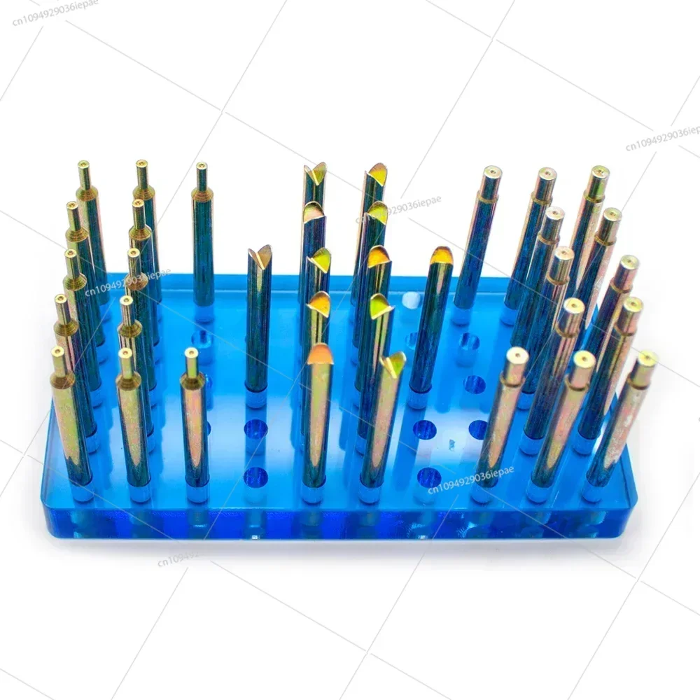 34PCS High Precision Gem Dopsticks Set Diameter 6MM Length 65MM Gemstone Dop Stick with Storage Box Stone Faceting Grinding Tool