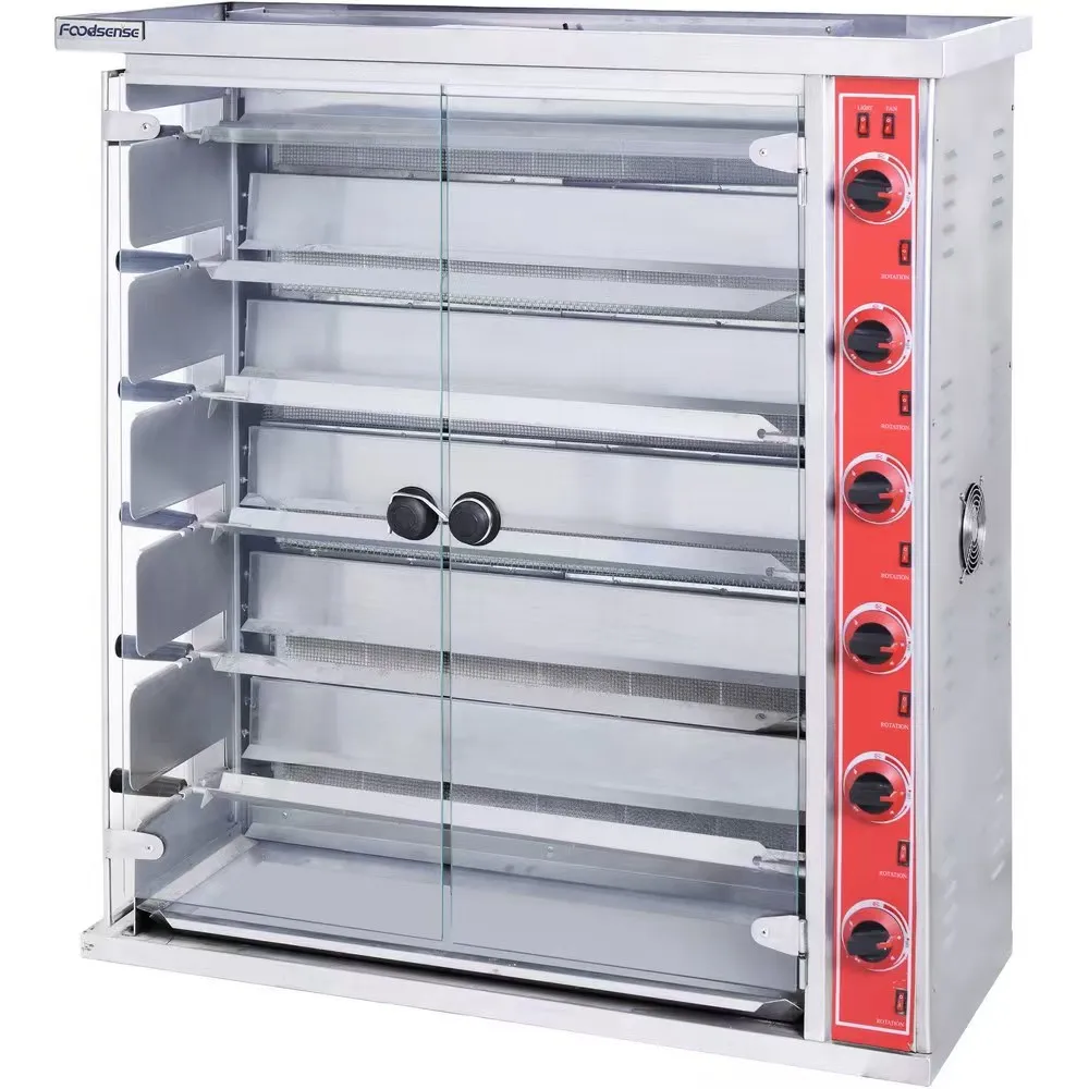 Großhandel Chicken Rotisserie Chicken Oven Kommerzieller Vollgas-Elektrogrill Rotisserie Große Kapazität Restaurants BBQ