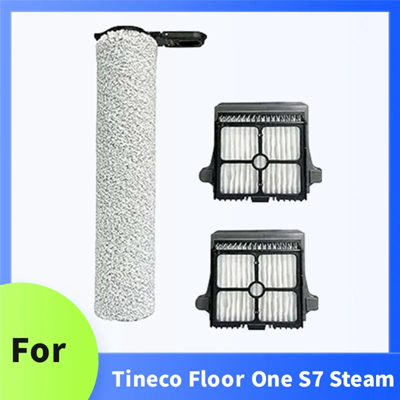 

【Must-Haves】For Tineco Floor One S7 Steam Vacuum Cleaner Roller Brush Hepa Filter 3 Pcs Spare Parts Accessories