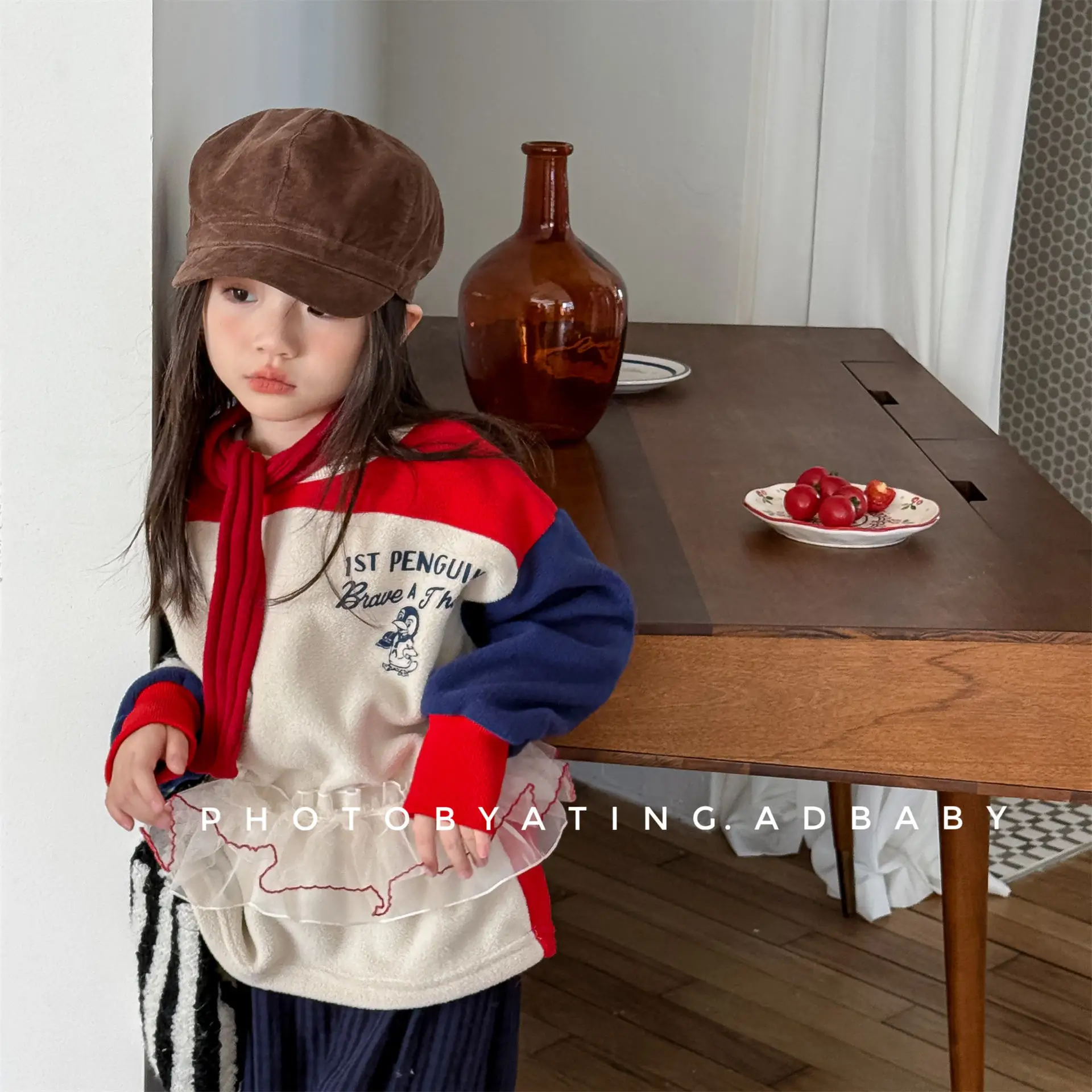 

2026 Kids Korean Style Fleece Tops Boys Girls Winter Sweatshirt Children Sherpa Pullover Cozy Warm Fleece Jacket Casual Outfit