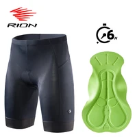 RION-pantalones cortos de ciclismo para hombre, mallas para bicicleta de montaña, ropa para bicicleta, pantalones con almohadilla 3D, pantalones cortos masculinos de larga distancia, 6 horas