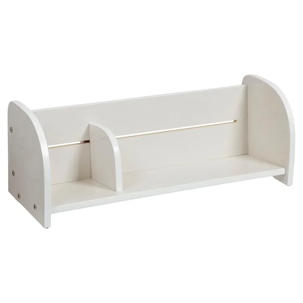 

Tabletop Book Display, Adjustable, Library Storage, White Wash