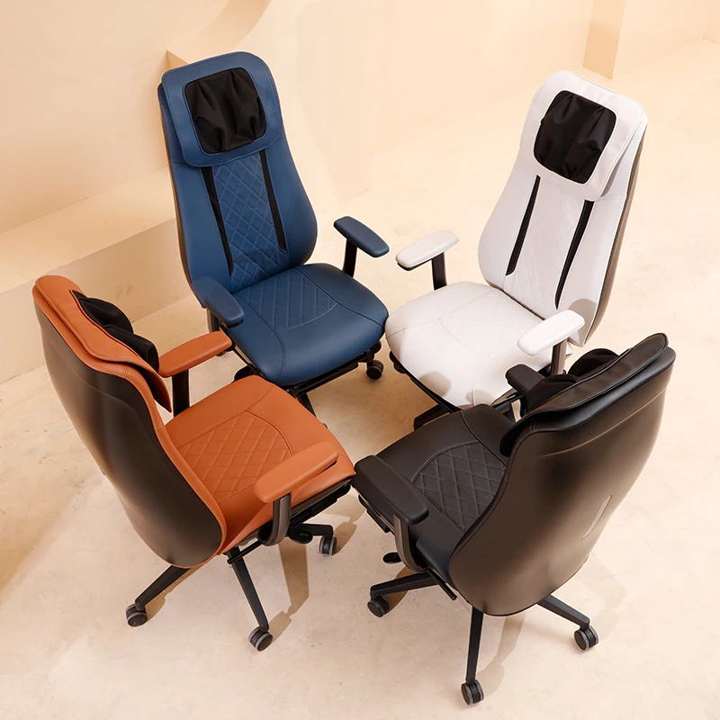 New Design Wireless Full Body Leisure Shiatsu Vibration and Heating Swivel Chair With Footrest Office Massage Chair