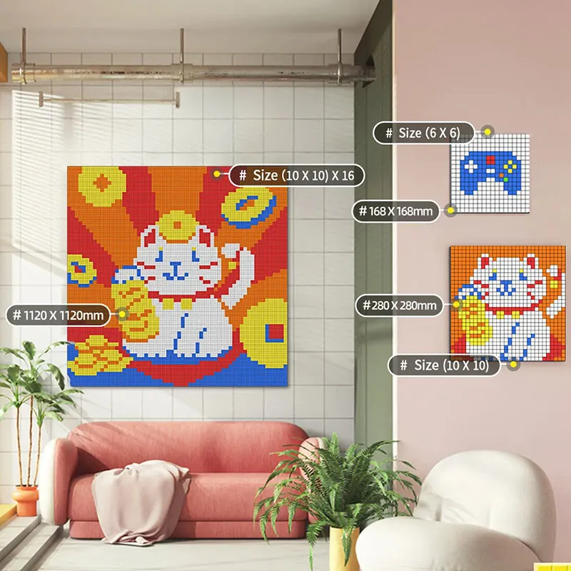 [CubeFun] Gan mosaïque Cubes 10 bricolage Puzzle Cube magique magnétique 10x10 Cube créatif mosaïque peintures décoratives jouets pour enfants