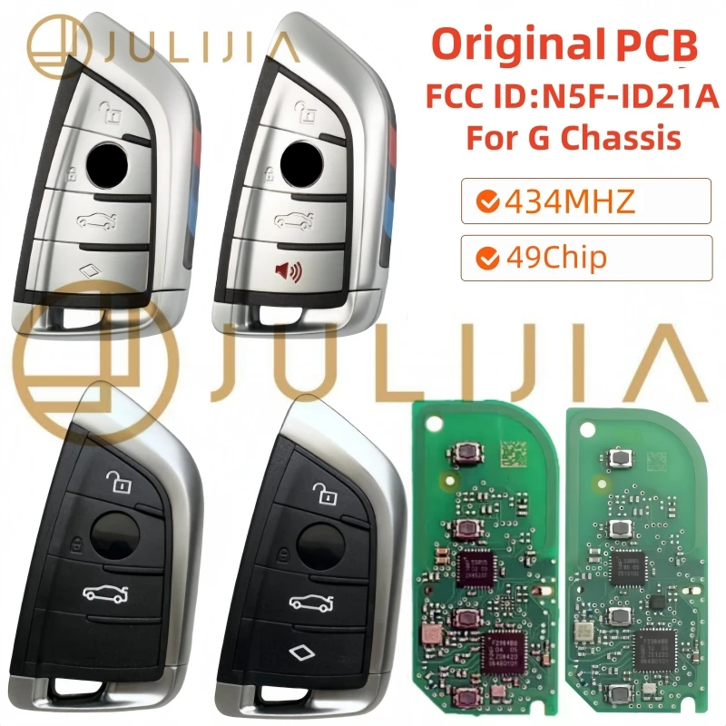 

JULIJI AN5F-ID21A OriginalPCB ID49 434MHz Proximity Car Remote Key For BMW G Series 3 5 6 7 X3 X5 X7 G01 G02 G08 G30 G31 G32 G38