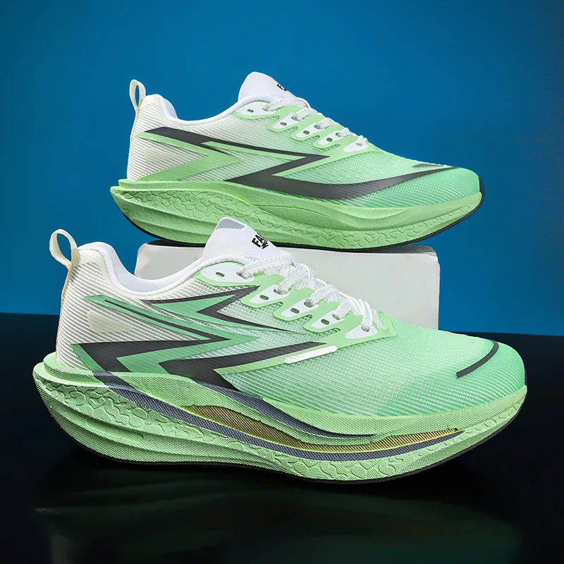 Carbon Plate Running Shoes for Men Professional Marathon Athletic Tennis Sneakers Breathable Non-slip Women Jogging Sports Shoes
