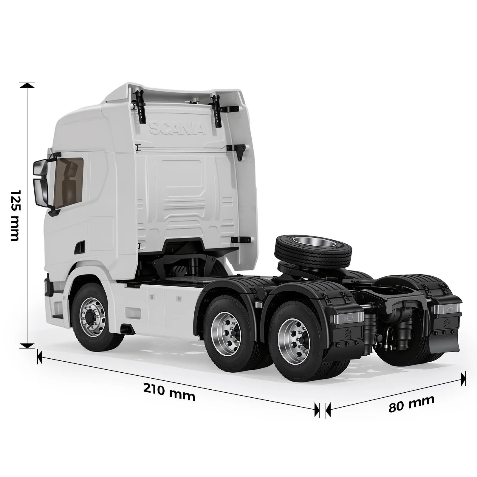 Orlandoo Hunter Unassembled 1:32 SCANIA R650 RC Truck Towing Semi Trailer Skeleton Truck Container Trailer OH32N03