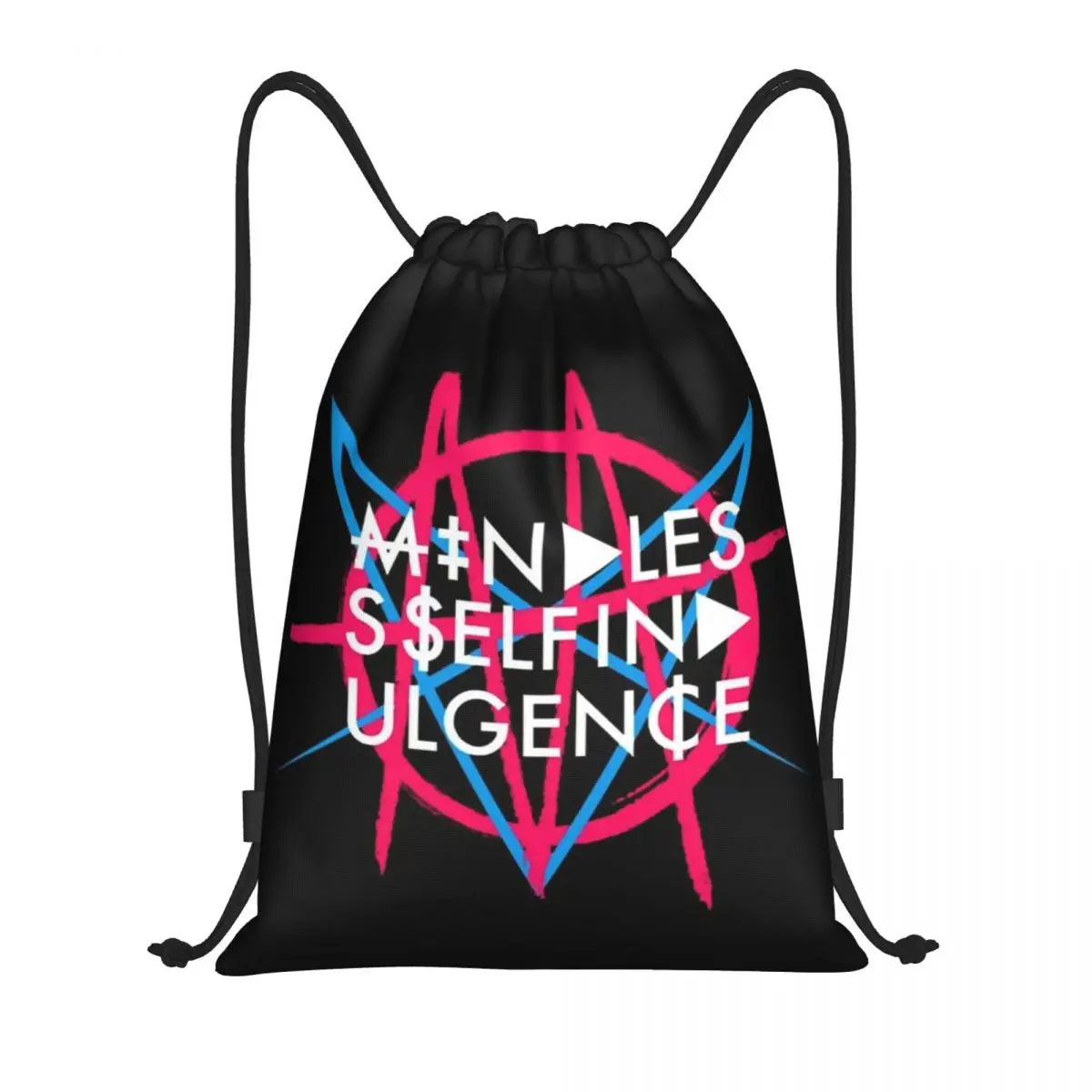 Custom Mindless Punk Music Band Self Indulgence Drawstring Bag for Training Yoga Backpacks Women Men Sports Gym Sackpack