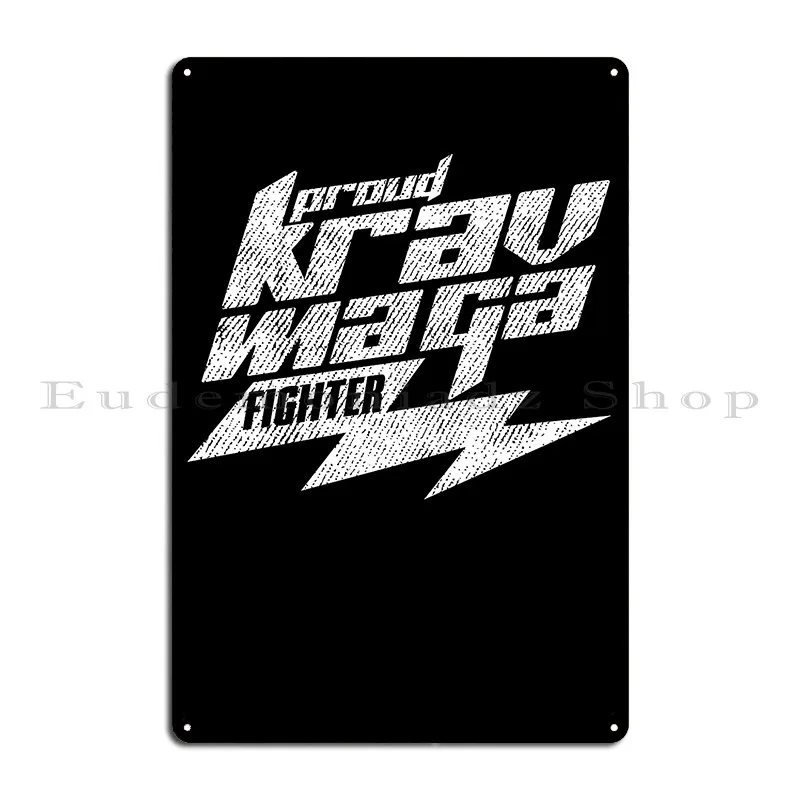 Krav Maga Martial Arts Fighter Metal Sign Club Plaques Wall Decor Printed Pub Tin Sign Poster