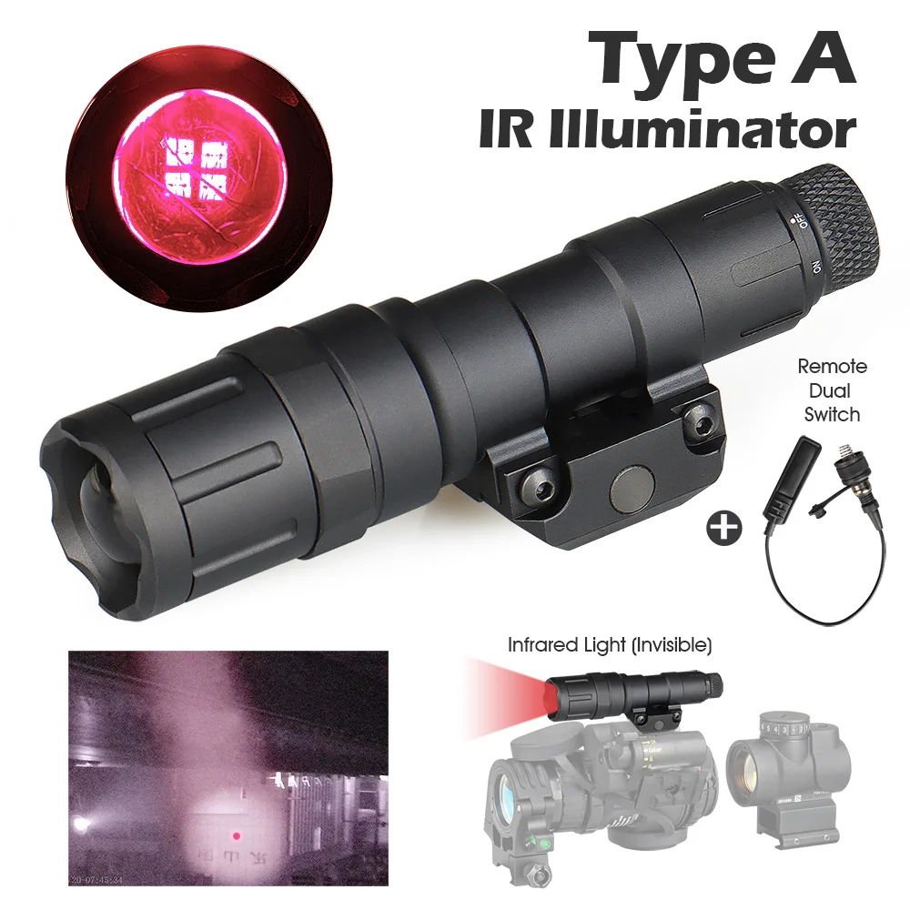 Tactical  Flashlight 850nm Long-Range Infrared Illuminator Brightness Enhancement Of Night Vision For Hunting  OS15-0153