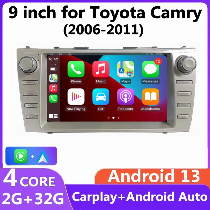 Original car radio style Android 13 4G DSP Car Radio Multimedia Navigation GPS BT For Toyota Camry 2006 2007 2008 2009 2010 2011