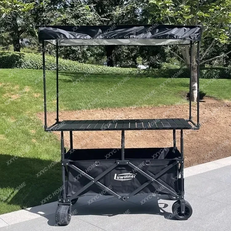 H  outdoor stall night market oversized stall car lift foldable portable camping snack trolley