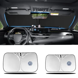 1pcs Car Windshield Sunshades Sun Shade Covers Accessories For Volkswagen Golf 4 5 Passat b8 b5 VW R Line Sharan Polo Touareg