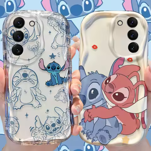 Stitch Angel Case for Samsung Galaxy A33 A32 A31 A30 A20 A24 A23 A22 A21S A20S A14 A13 A12 5G A10S A04E A04 4G A03 Core Cover