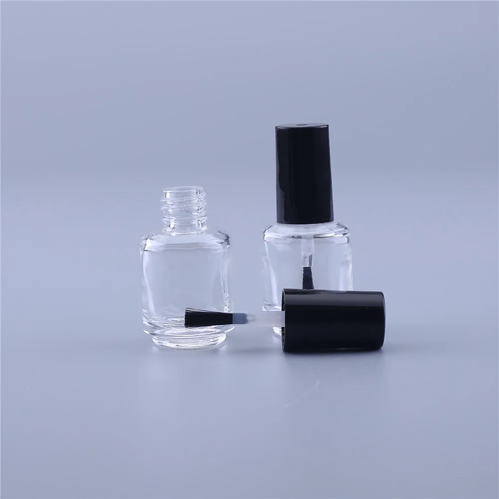 브러시가 달린 빈 화장품 용기, 유리 네일 광택제 병, 20 개, 8ml, 15ml