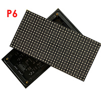 Free shipping p6 led module 32x16 16x32, Hub75 SMD3528 rgb led matrix pixel pitch 6mm 192x96mm