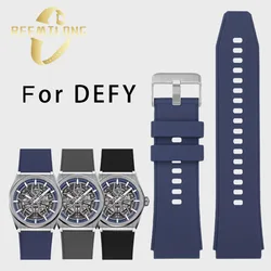 Soft silicone rubber watch strap for Zenith DEFY series 22mm Convex joint black blue red orange gray men's replacement watchband