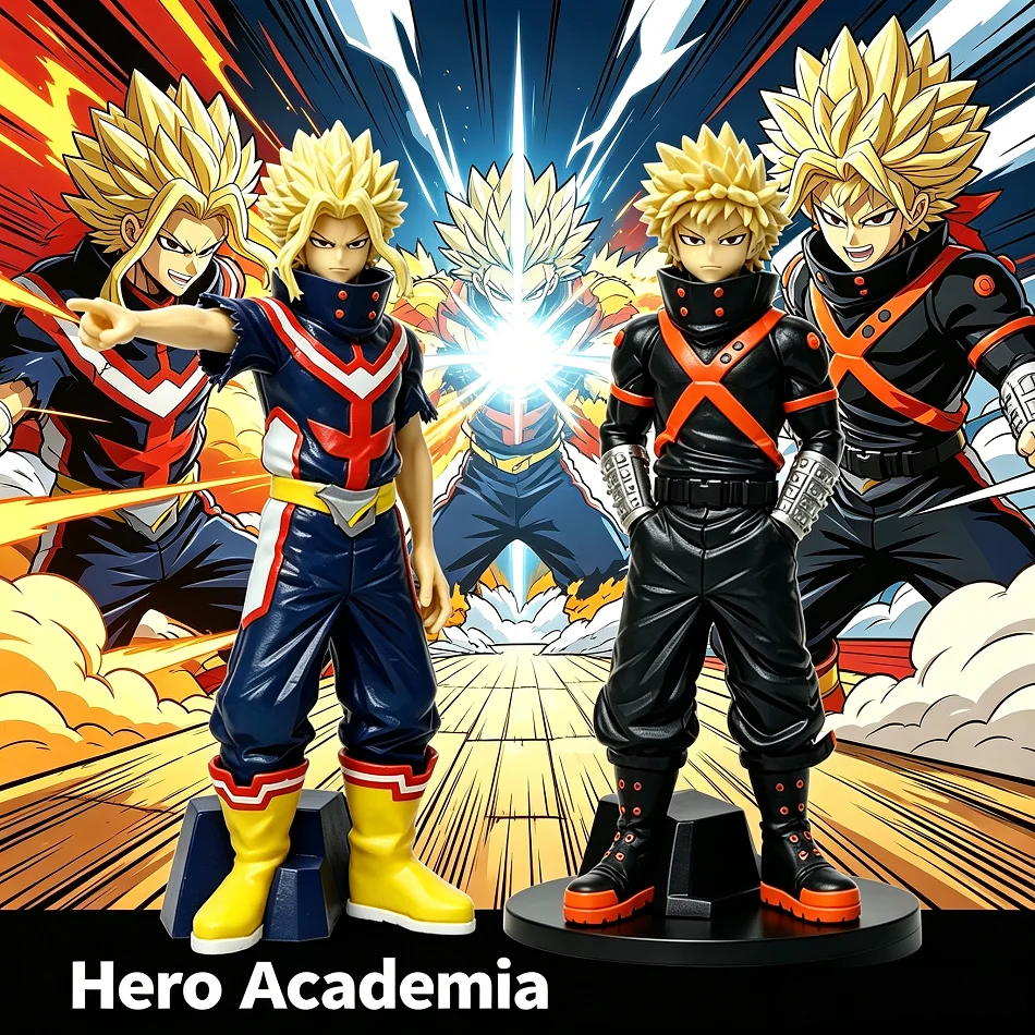 Figura de Anime Boku No Hero Academia de 18cm, Figura de Ação All Might, Figurine de Midoriya Izuku/Bakugo Katsuki, Modelo de Coleção em PVC