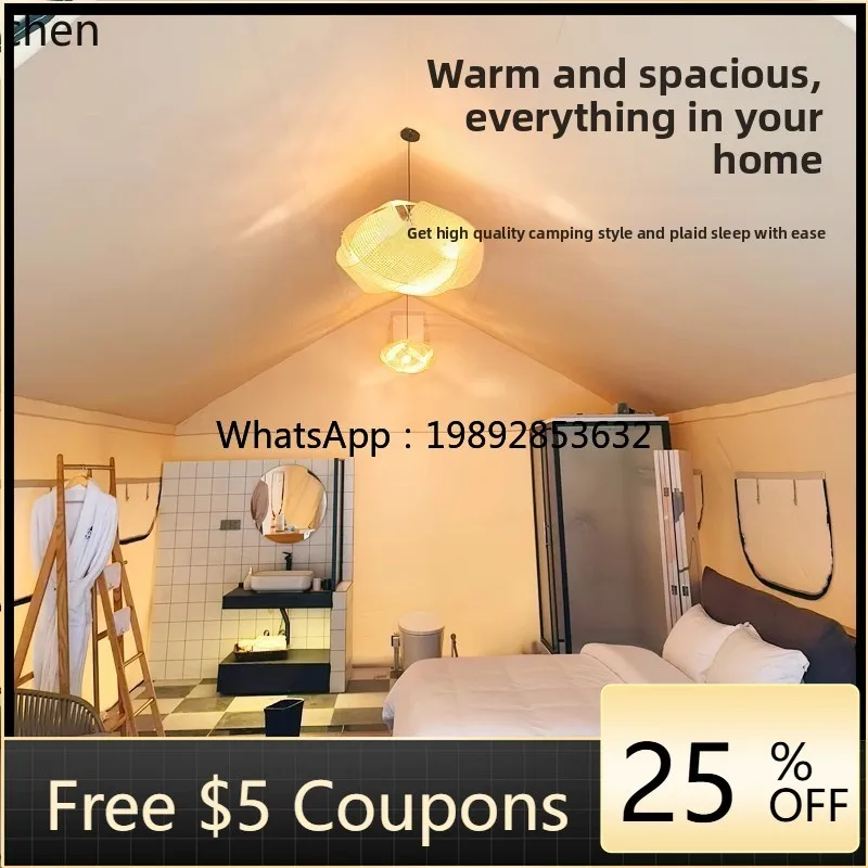 ZP10Outdoor Housing Scenic Area Wooden Pole Structure Campground B & B Tent Hotel Tent Holiday Tourism
