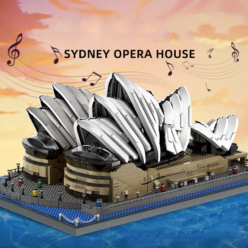 

World Famous Modern Architecture Australia Sydney Opera House Building Block Assemble Model Bricks Toy Collection for GiftS