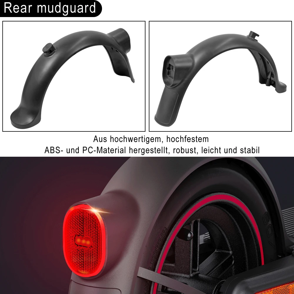 Rear Mudguard Fender Mud Guard for Xiaomi 4 Pro Electric Scooter Skateboard Tire Splash Fender Brake Taillight Lamp