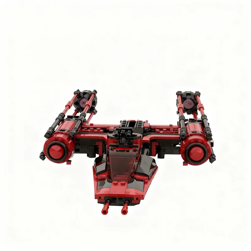 548PCS MOC Space Battle Y Wing Red Model Building Blocks DIY Creative Assembly Building Blocks Display Gift Decoration Home Set