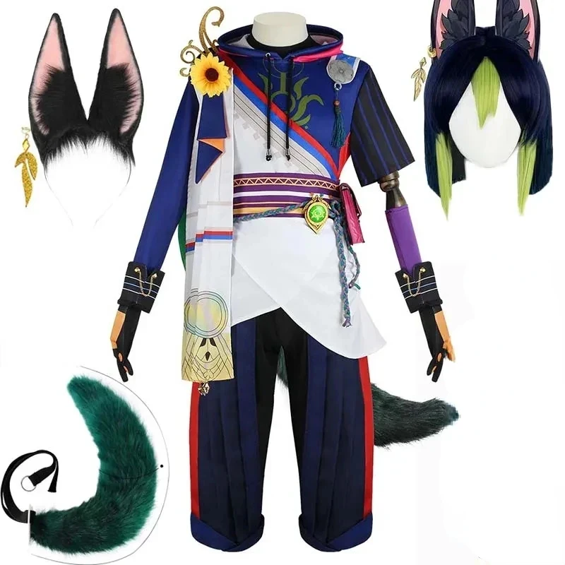 

❤ 2026 ★ Tighnari Cosplay costume Costume Halloween Carnival Outfits ears tail wig for comic con ❤