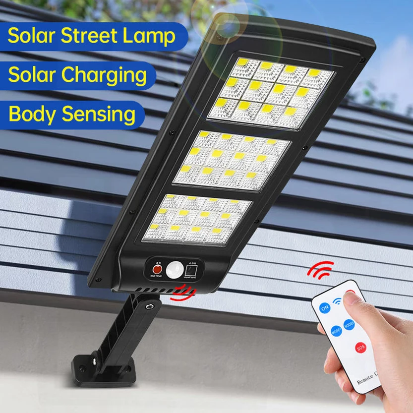 

10000W Solar Street Lights Outdoor 144LEDs 10000 Lumens Super Bright Motion Sensor Waterproof for Yard Garage Garden Solar Lamp