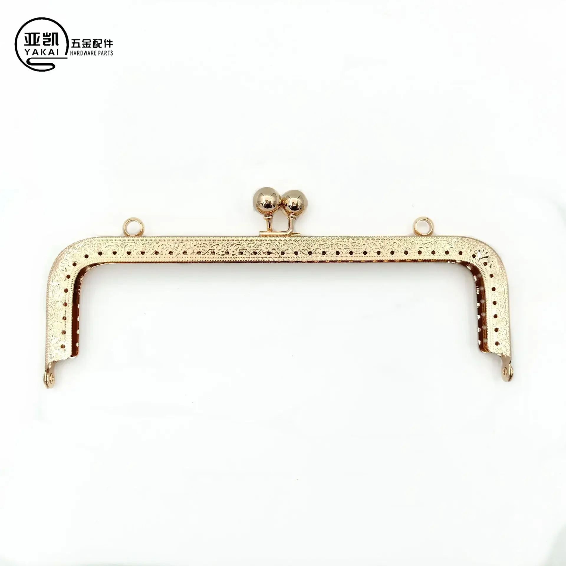 20CM Rectangle Embossing Beads Kiss Metal Purse Frame Clasp Sewing Lock For DIY Purse Bag Fashion Women\'s Clutch Bags Accessorie