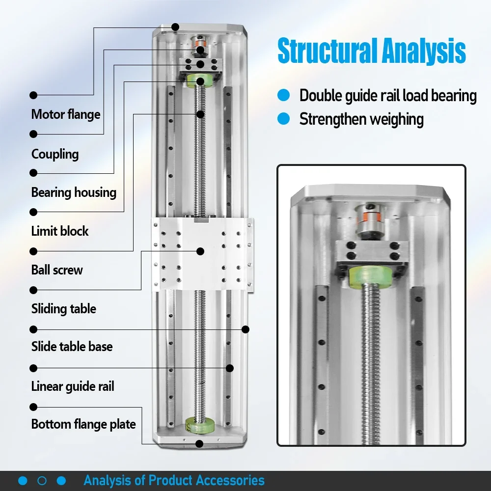 

Полузакрытый линейный модуль оси Z HL170A Линейный столик раздвижного стола 170 мм для шагового двигателя Nema23/34 Серводвигатель Nema24/32