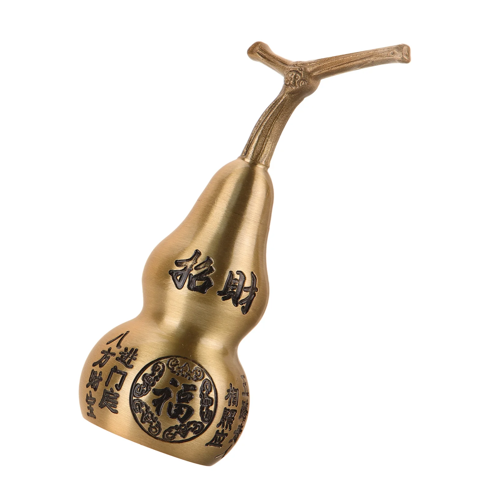 

Brass Gourd Decor Vintage Desktop Sturdy Brass Craft Ornament for Home Office Study Feng Shui Lucky Charm Statue