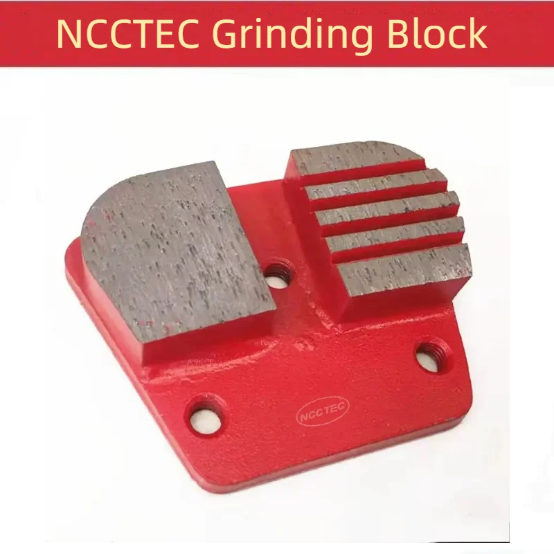 

[2 Fan-shaped Segments] 9pcs NCCTEC Trapezoid Diamond Concrete Grinding Polishing Abrasive Blocks Shoes Tools for Floor Grinder