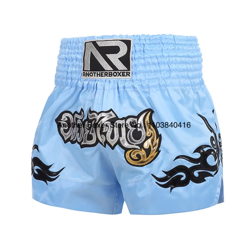 Trendy Muay Thai Shorts for Kids Adult MMA Martial Arts Fight Grappling Pants Men Women Gold Thai Stripe Sports Short Boxing