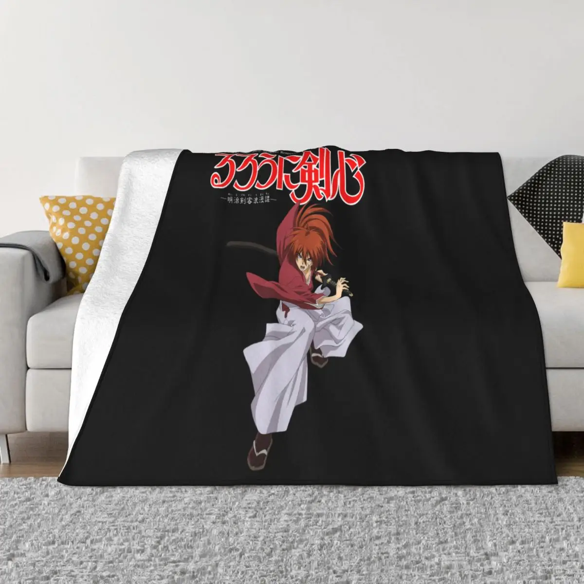 Samurai X 4 Cool Rap Cute Crewneck Movie Western Style High Quanlity 2021 Unisex Personality Throw Blanket