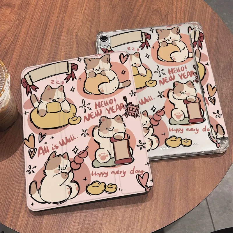 Cute Little Cat Smart Cover for 10.9 10th Gen IPad Air 5 Air 4 Case IPad Pro 11 2022 Ipad Mini6 8.3 2018 9.7 5/6th Air 2/3 10.5