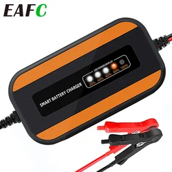 Car Battery Charger 12V 2A Automatic Smart Charger Battery Maintainer Wet Dry Lead Acid Motorcycle Charger LCD Display
