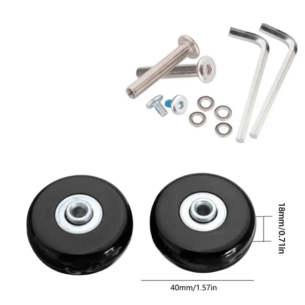 

40-70mm Travel Luggage Silent Casters Wear Resistant Quiet Rolling Suitcase Repair Kit Easy Installation Flexible
