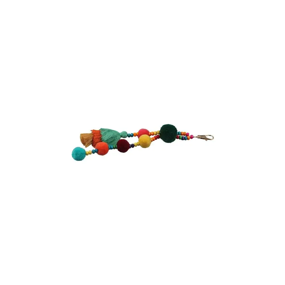 

Boho Style Boho Style Hair Ball Tassel Keychain Tassel Colorful Boho Style Keychain Gradient Colors Pom Pom Boho Style Keyring