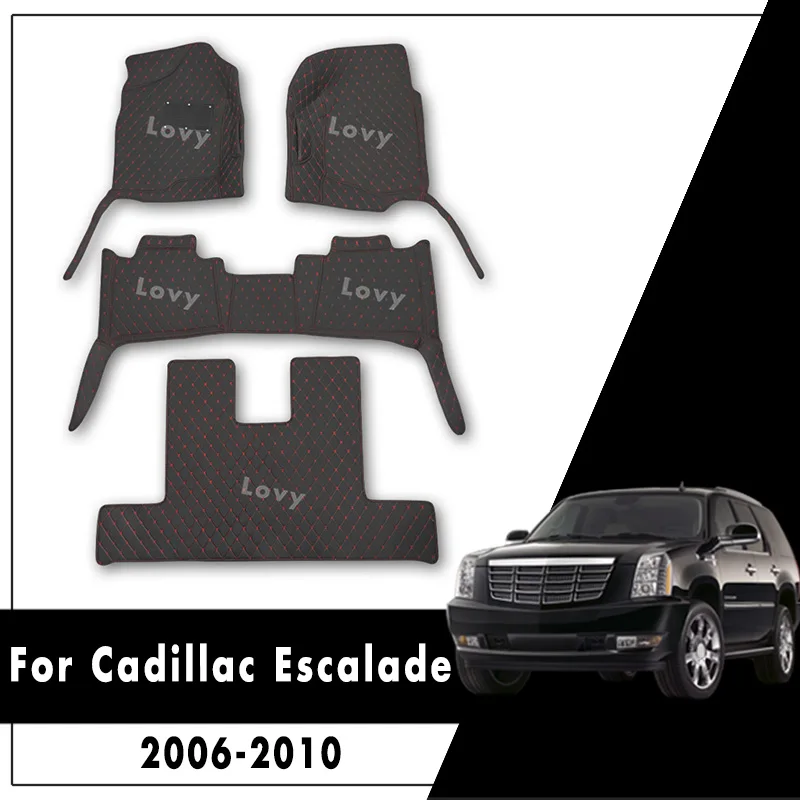 Auto vloermatten voor cadillac escalade 2010 2009 2008 2007 2006 (7 zitplaatsen) tapijten dash auto styling accessoires covers voetpedalen