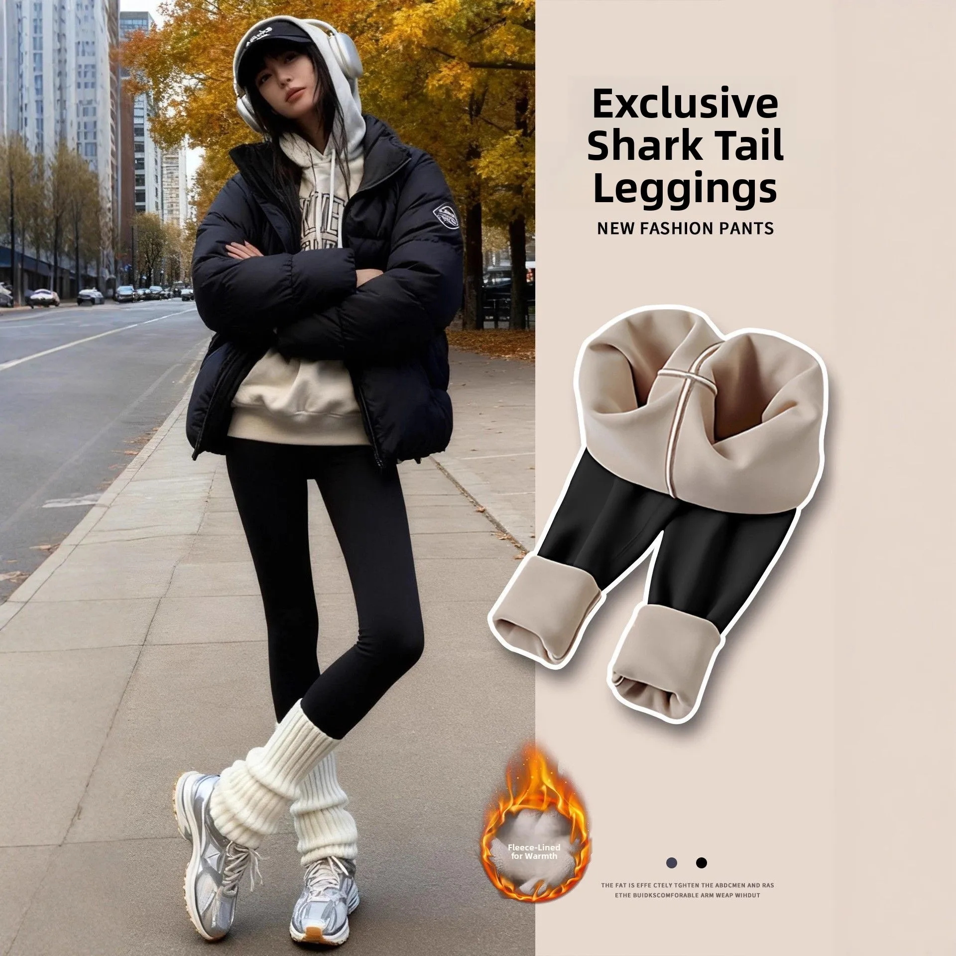 

Женские утепленные леггинсы для йоги с флисовой подкладкой, облегающие, теплые хлопковые брюки для осени и зимы, большие размеры, базовый слой