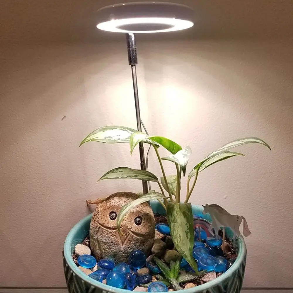 

Ring Lamp LED Plant Light 3 Lighting Modes Full Spectrum Plant Growth Fill Lighting Automatic Timer Height Adjustable