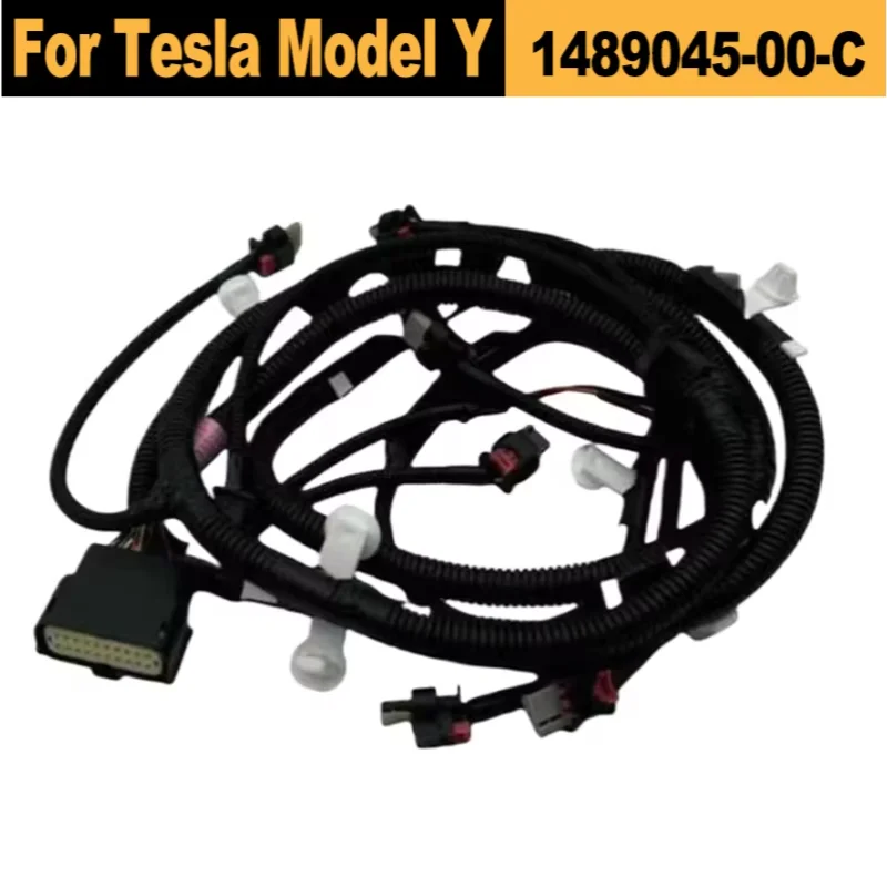 Car Front Bumper Reversing Radar Harness Wiring With Fog Lights Interface For Tesla Model Y 1489045-00-C 148904500C 1489045 2024