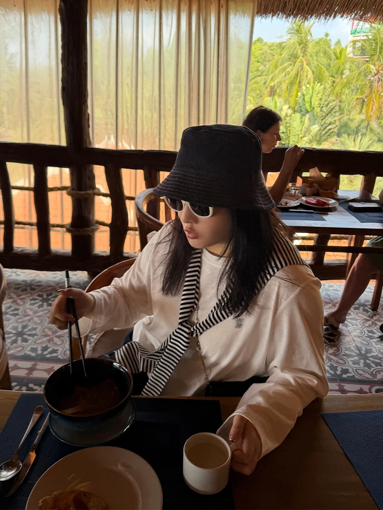 

Свободная футболка с вышивкой, повседневный стиль, круглый вырез, длинный рукав, женская, больших размеров, модная, весна-лето 2026