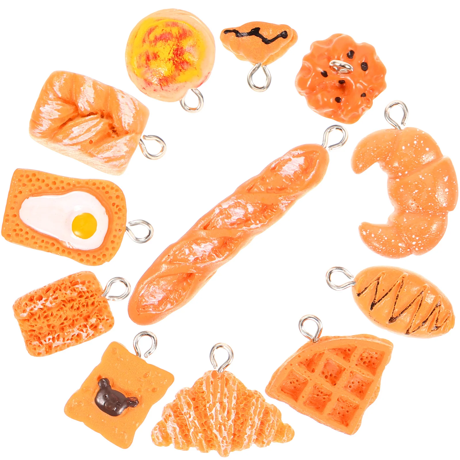 

12Pcs Resin Food Charms Miniature DIY Jewelry Making Accessories Keychains Earrings Bracelet Pendants Charms Resin Food Decor