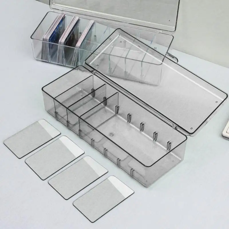 Game Card Transparent Box Jewelry Storage Container Multi-deck Board Game Transparent Storage Box