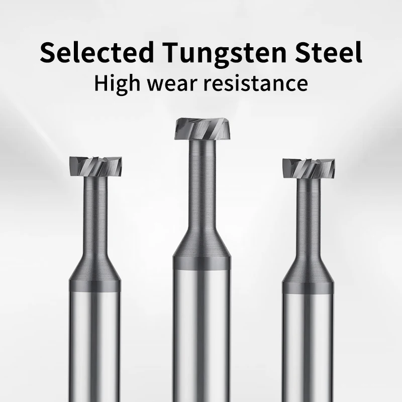 HILIXUN 4F المغلفة كربيد T فتحة قاطعة المطحنة التنغستن سبائك الصلب أدوات الكمبيوتر الآلات المعدنية 2-20 مللي متر الأخدود T نوع نهاية المطاحن
