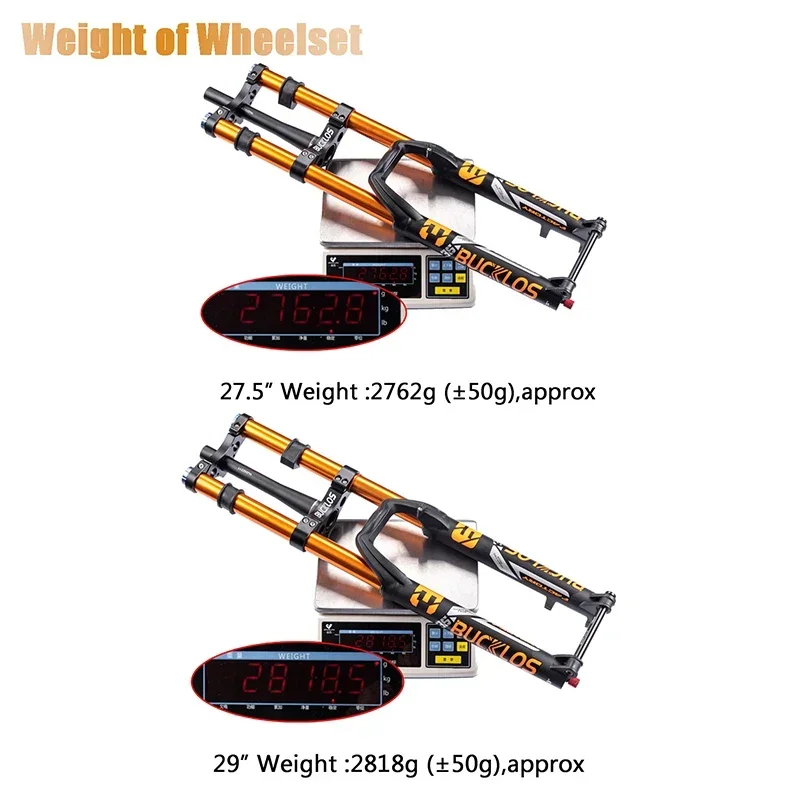 BUCKKub-Fourche de vélo VTT, 27.5 pouces, 29 pouces, double initiation, 180mm, voyage, AM, e-bike